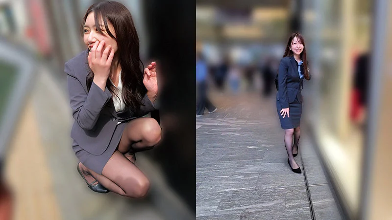 『素人美少女とリモコンバイブお散歩9ー黒パンストOL編ー「もう我慢できません…//」人ごみの中、黒パンスト美脚ガクブル震わせイキまくってしまうOLたち!人生初の羞恥プレイでまさかのエロスイッチオン!車移動中も大胆カーオナニー!最後はホテルで心行くまで生セックス!』大浦真奈美 散歩中