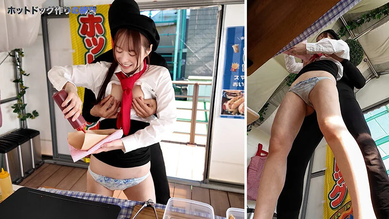 「人気 AV 女優が挑戦！イカサレ屋台の中で 潮吹きながらホットドッグ売ってください！天馬ゆい 赤名いと」SGKI-050 天馬ゆい 我慢